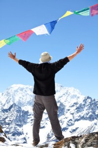 Man exults at Himalayan summit