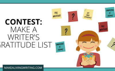 Contest: Let’s Make a Writer’s Gratitude List