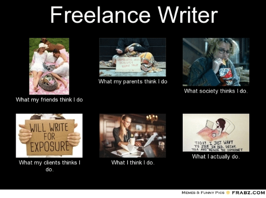 Meme about freelance writer