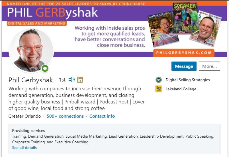LinkedIn tips: Phil Gerbyshak
