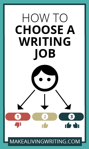 Infographic: How to choose a writing job. Makealivingwriting.com