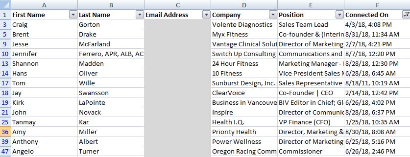 Linkedin marketing - Email list1