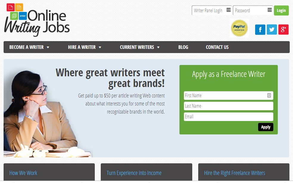 Writing Websites: Online Writing Jobs