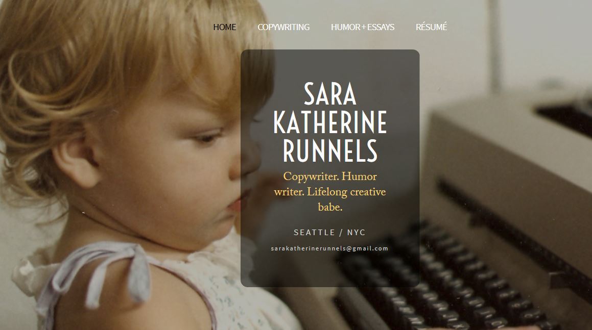 Writer Websites: Sara Katherine Runnels