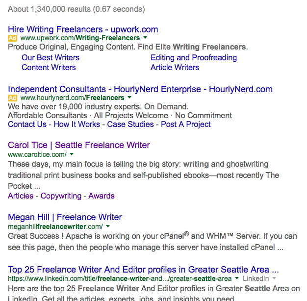 Seattle freelance writer - Google search