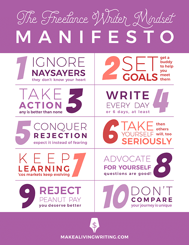 The Freelance Writer Mindset Manifesto