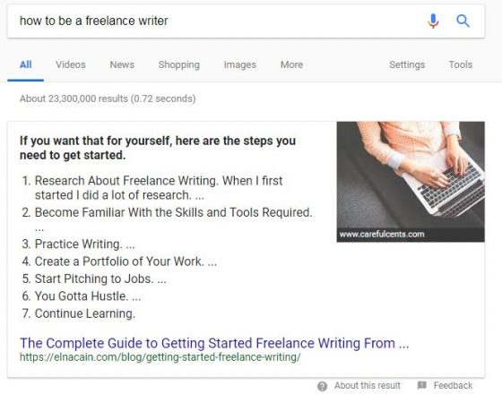 SEO trends: Featured snippet