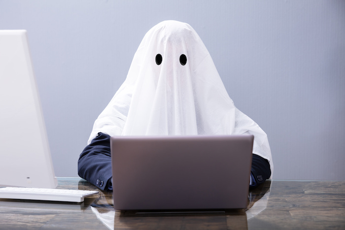 how to become a ghostwriter - man with sheet over his head